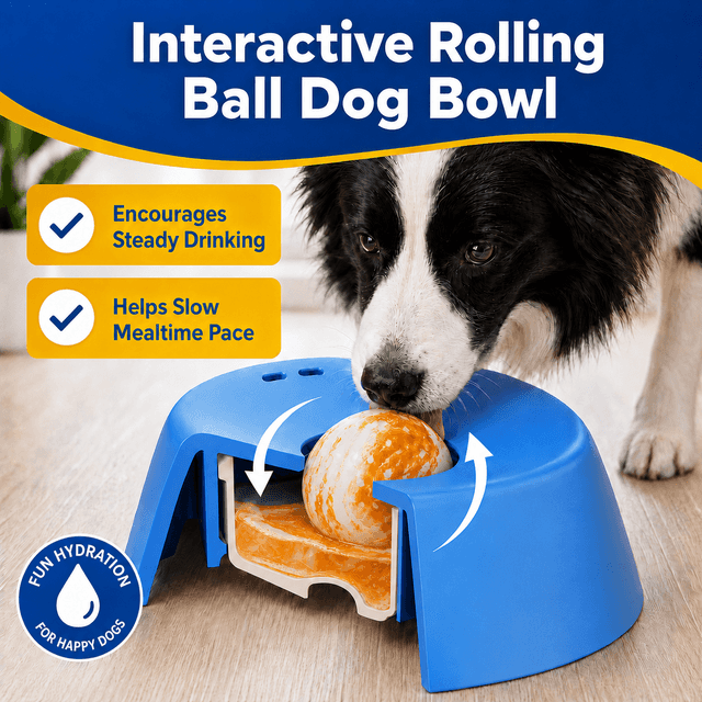 Liquid Treat Slow Feeder Dog Bowl with Rolling Ball photo 2