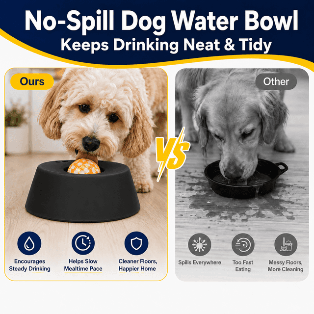 Liquid Treat Slow Feeder Dog Bowl with Rolling Ball photo 3